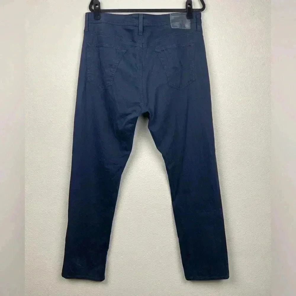 AG ADRIANO GOLDSCHMEID Men's 36x32 The Everett Slim Straight Jean Navy Blue Pant - Picture 6 of 11